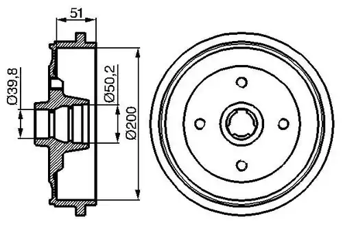 спирачен барабан BOSCH 0 986 477 053