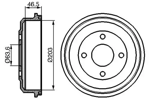 спирачен барабан BOSCH 0 986 477 054