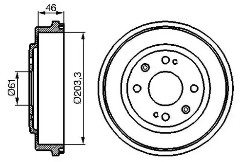 спирачен барабан BOSCH 0 986 477 059