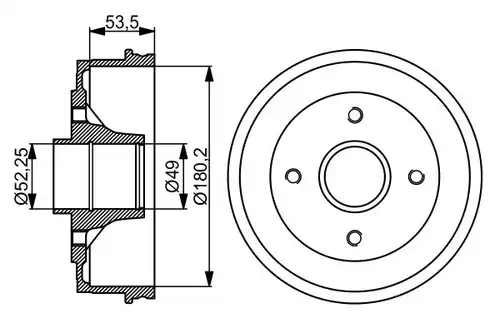 спирачен барабан BOSCH 0 986 477 061