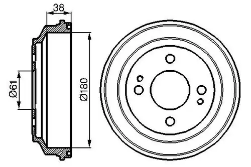 спирачен барабан BOSCH 0 986 477 063