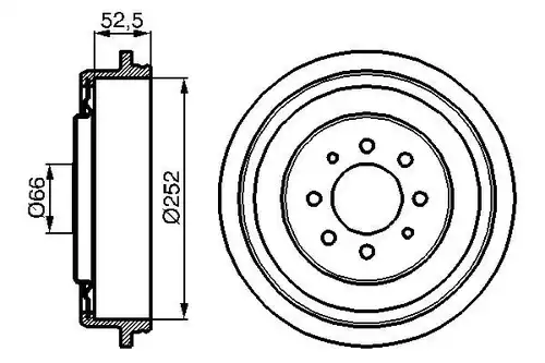 спирачен барабан BOSCH 0 986 477 067