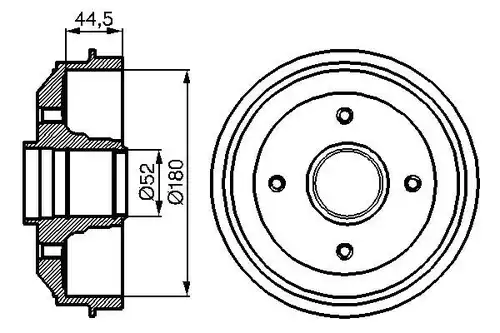 спирачен барабан BOSCH 0 986 477 070