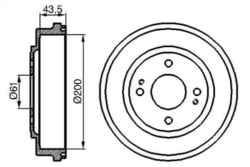 спирачен барабан BOSCH 0 986 477 081