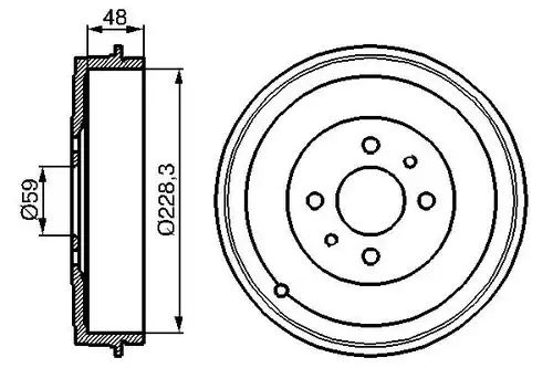 спирачен барабан BOSCH 0 986 477 088