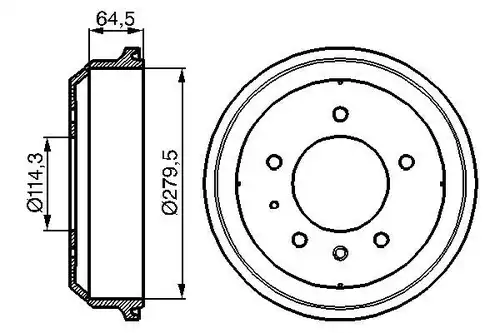 спирачен барабан BOSCH 0 986 477 093