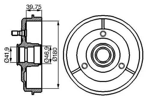 спирачен барабан BOSCH 0 986 477 097