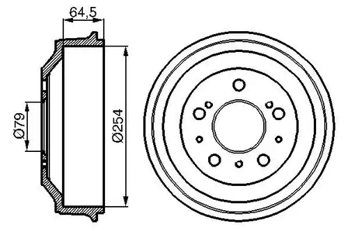 спирачен барабан BOSCH 0 986 477 098