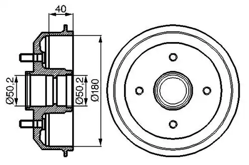 спирачен барабан BOSCH 0 986 477 099