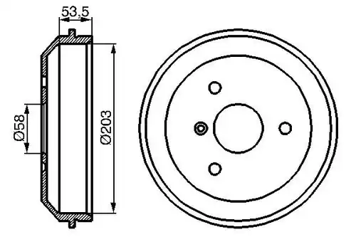 спирачен барабан BOSCH 0 986 477 103