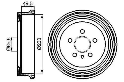 спирачен барабан BOSCH 0 986 477 104