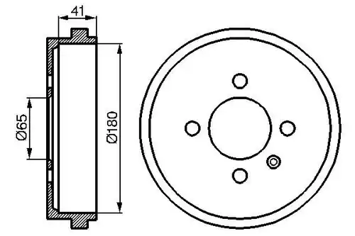 спирачен барабан BOSCH 0 986 477 105