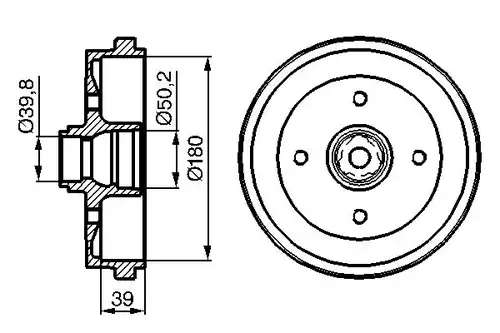 спирачен барабан BOSCH 0 986 477 111