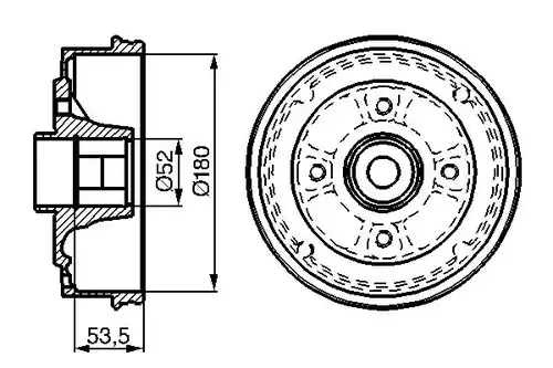 спирачен барабан BOSCH 0 986 477 112