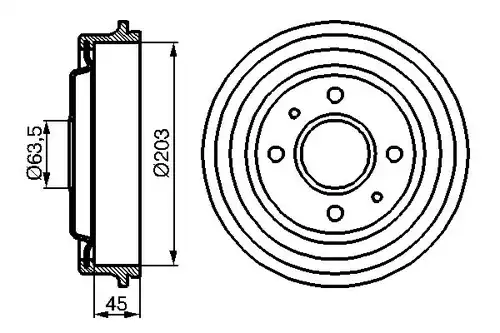 спирачен барабан BOSCH 0 986 477 115