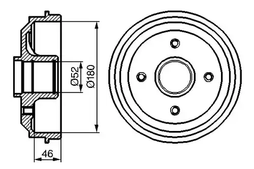 спирачен барабан BOSCH 0 986 477 116