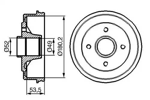 спирачен барабан BOSCH 0 986 477 117