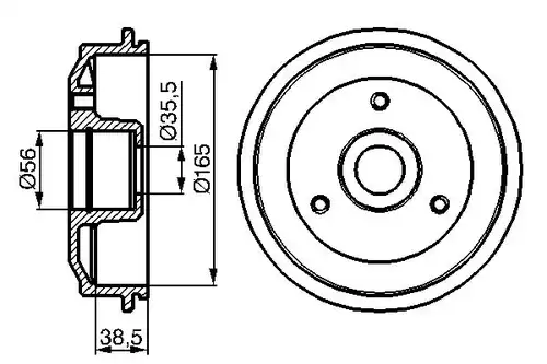 спирачен барабан BOSCH 0 986 477 118