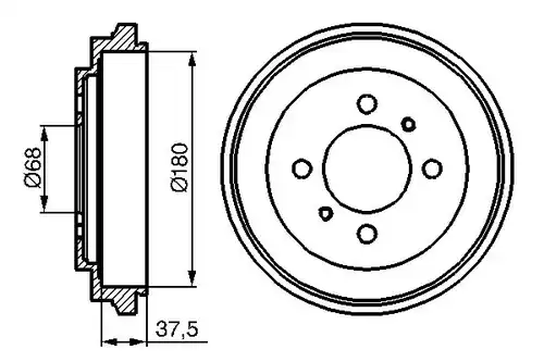 спирачен барабан BOSCH 0 986 477 119