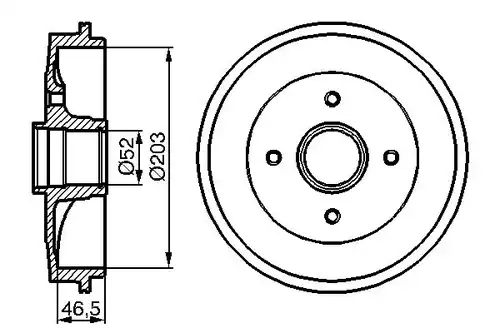 спирачен барабан BOSCH 0 986 477 124