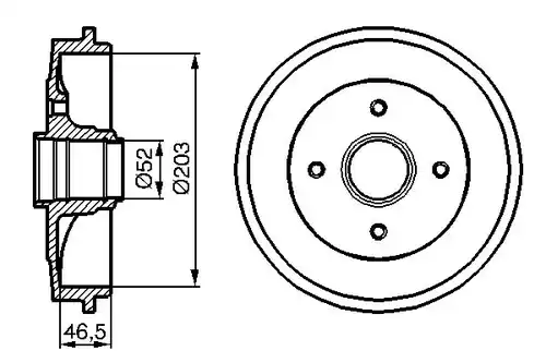 спирачен барабан BOSCH 0 986 477 127