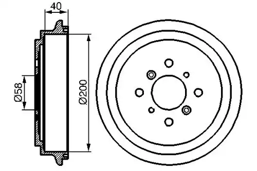 спирачен барабан BOSCH 0 986 477 141