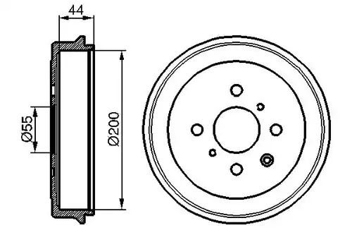 спирачен барабан BOSCH 0 986 477 148