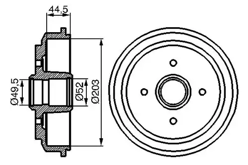 спирачен барабан BOSCH 0 986 477 149