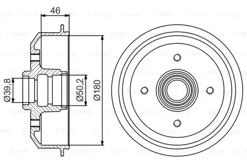 спирачен барабан BOSCH 0 986 477 150