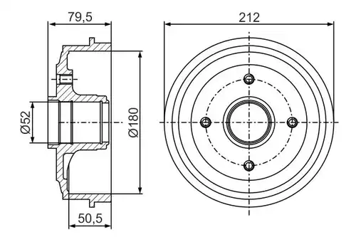 спирачен барабан BOSCH 0 986 477 153