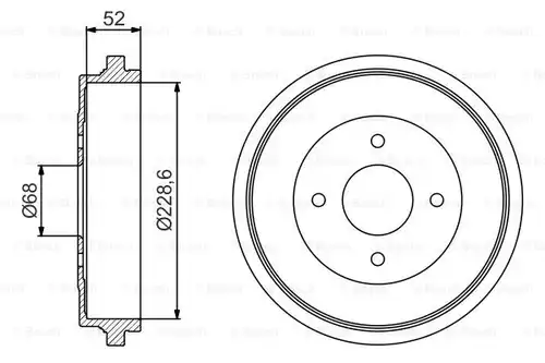 спирачен барабан BOSCH 0 986 477 158