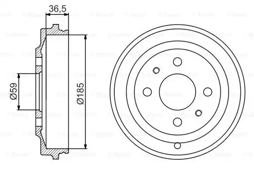 спирачен барабан BOSCH 0 986 477 161