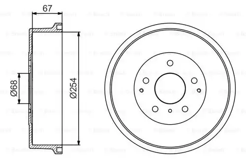 спирачен барабан BOSCH 0 986 477 162