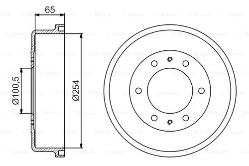 спирачен барабан BOSCH 0 986 477 163