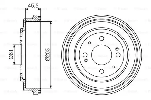 спирачен барабан BOSCH 0 986 477 166