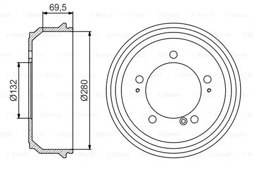 спирачен барабан BOSCH 0 986 477 169