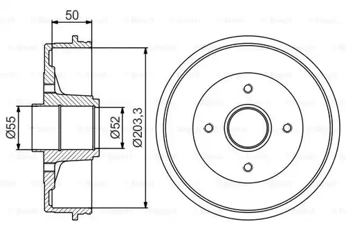 спирачен барабан BOSCH 0 986 477 171