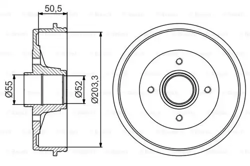 спирачен барабан BOSCH 0 986 477 172