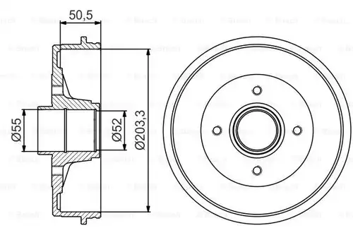 спирачен барабан BOSCH 0 986 477 173