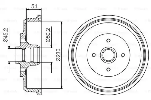 спирачен барабан BOSCH 0 986 477 178