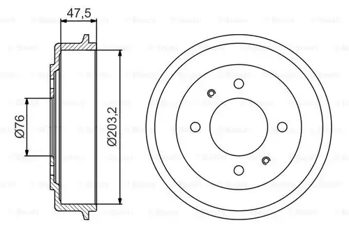 спирачен барабан BOSCH 0 986 477 180