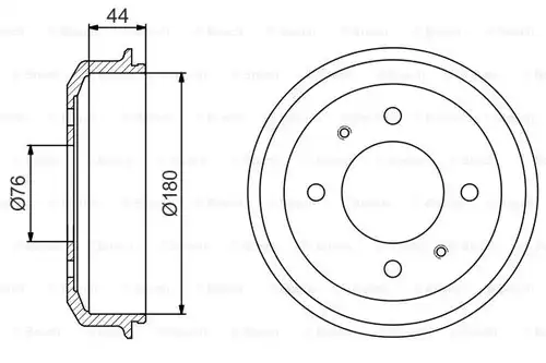 спирачен барабан BOSCH 0 986 477 182