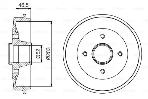 спирачен барабан BOSCH 0 986 477 184