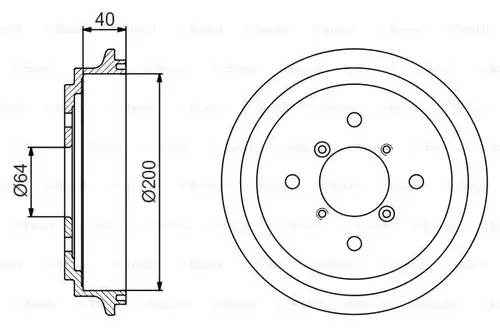 спирачен барабан BOSCH 0 986 477 188