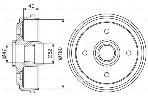 спирачен барабан BOSCH 0 986 477 192