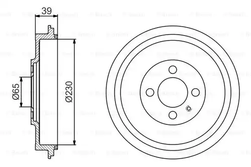 спирачен барабан BOSCH 0 986 477 194