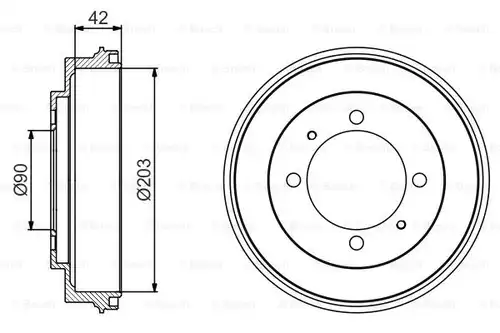 спирачен барабан BOSCH 0 986 477 202