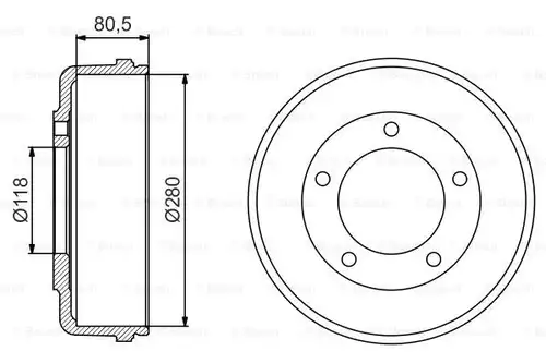 спирачен барабан BOSCH 0 986 477 203