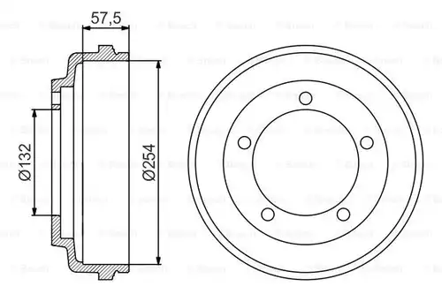 спирачен барабан BOSCH 0 986 477 204