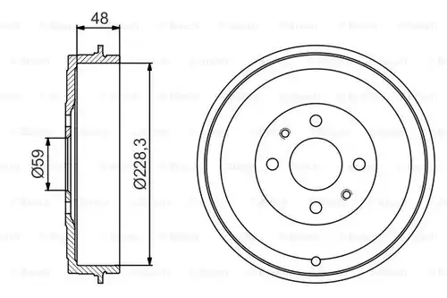 спирачен барабан BOSCH 0 986 477 212